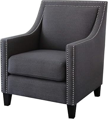 Amazon Com Modway Serve Modern Tuxedo Accent Arm Lounge Chair With Upholstered Fabric Tufted Fabric In Laguna Kitchen Dining