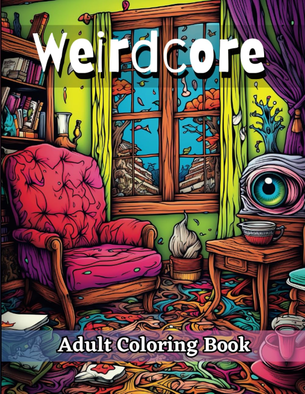 Weirdcore Adult Coloring Book: Surreal Sanctuaries: An Exploration of Haunting Spaces, Mysterious Creatures, and the Unfamiliar Corners of Imagination