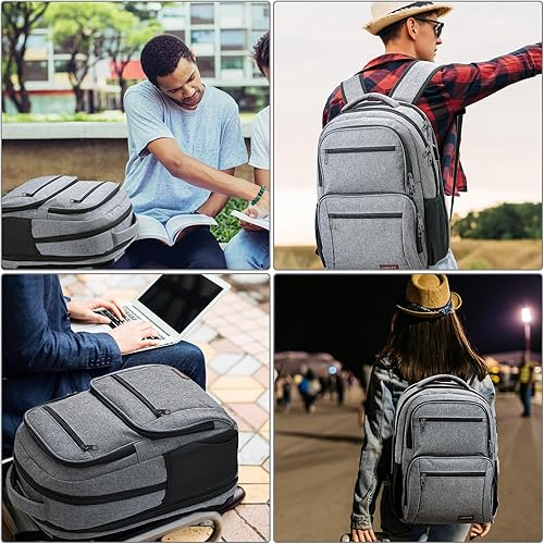 Miniatura 7 de BIKROD Mochila para portátil de 15,6 pulgadas, Gris, Mochila