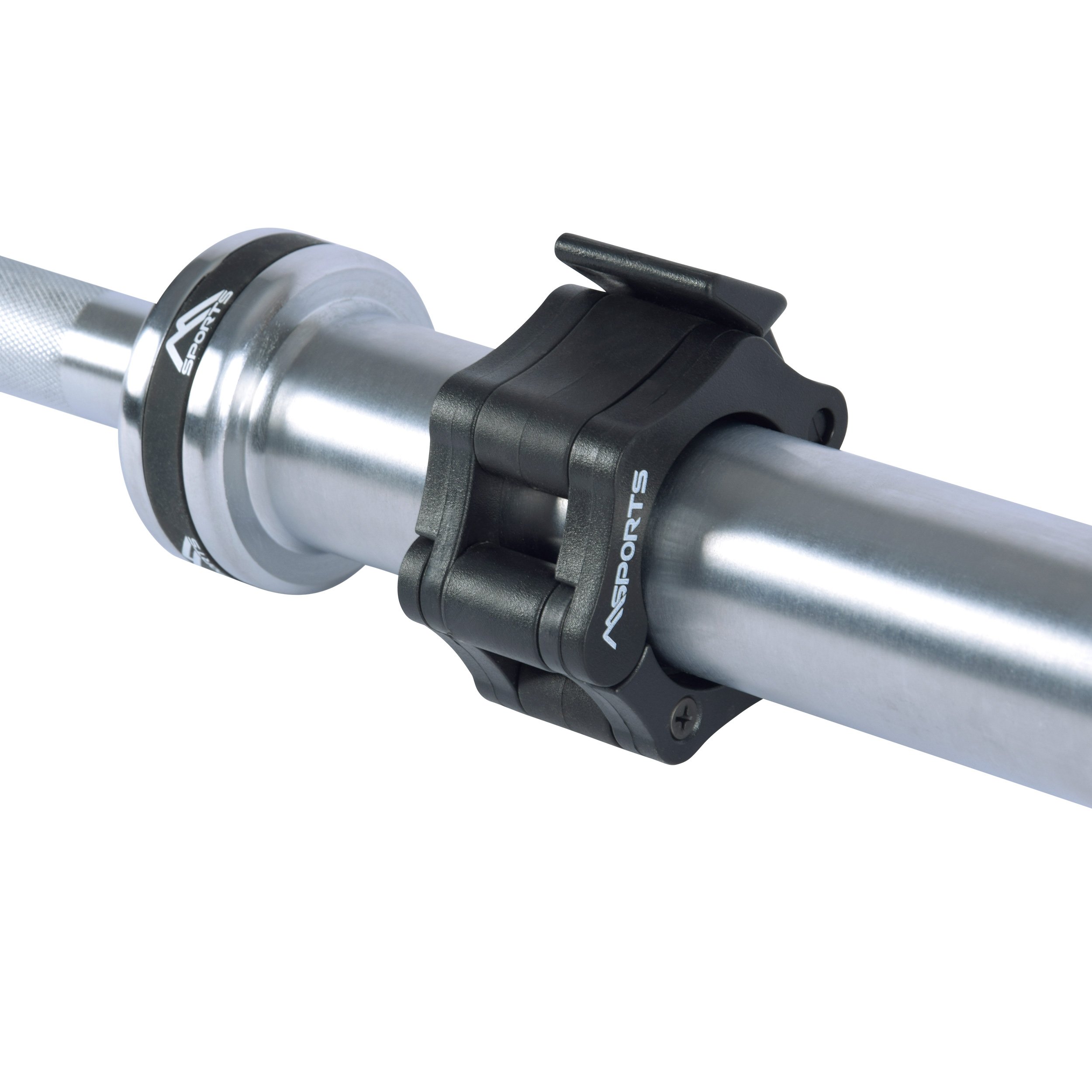 Bilanciere Olympia Professional argento opaco | qualità premium – cuscinetti a sfera – foro 50 mm – impugnatura zigrinata | bilanciere