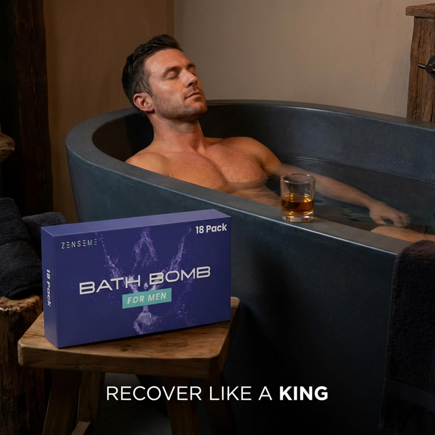 Bath Bombs for Men - Gift Set of 18 Scented Handmade Natural Bath Bombs of 2.5 oz w/Essential Oils, Unique Manly Scents, for Boyfriend, Husband, Father - 18 Pack