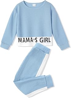ZOEREA Toddler Baby Girls Clothes Outfits Long Sleeve Pullover Sweatshirt Tops + Pants Set Fall Winter Sweatsuits 1-6T