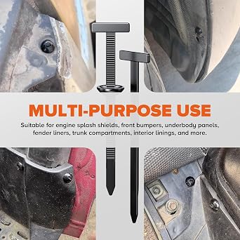 Nylon Universal Cable Tie Buckle, 100PCS Upgrade Snap-Fit Nylon Fastening Clip for Car Repairs, Automotive Zipper Clips, Zip Tie Rivet Car Accessories for Bumper Retainer Fender Liner Fastener