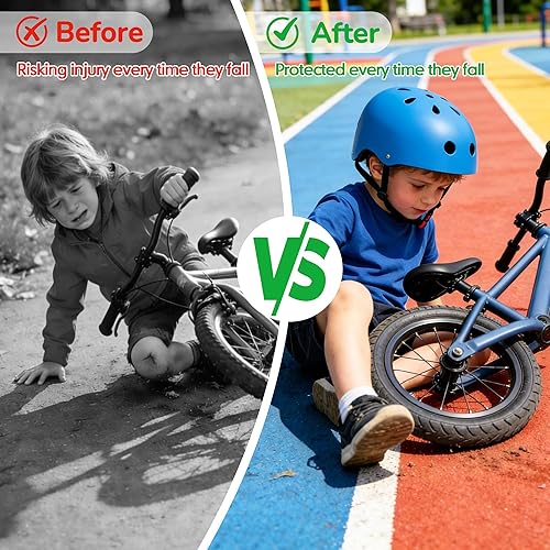 Miniatura 2 de Casco de bicicleta para niños, casco para niños y niñas de 3 a 14 años, ajuste ajustable y ligero, seguridad multideportiva para patineta, patinaje,