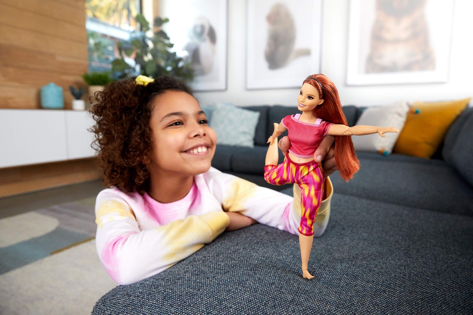 Barbie Made To Move Doll With 22 Flexible Joints - Curvy Body, Long Red Hair & Athleisure Outfit, Ages 3+ - View #9