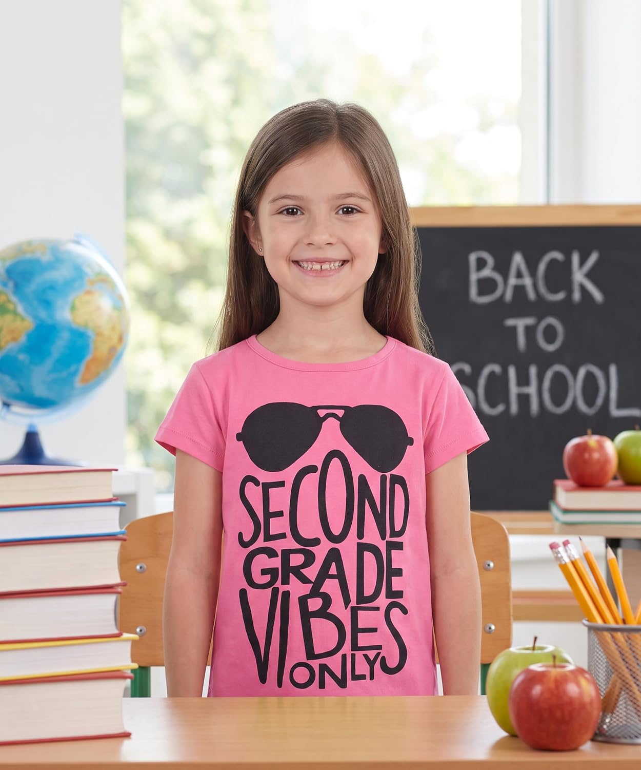 Unique Baby Boys 2nd Grade Vibes Only Back to School T Shirt image 3