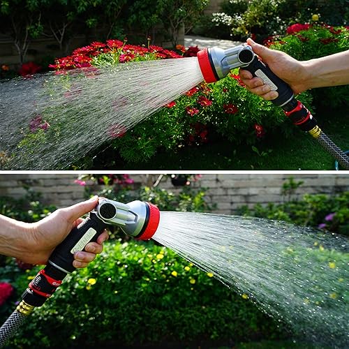 Miniatura 7 de Eden 94050 - Manguera de 50 pies y boquilla de ducha de metal con juego de iniciación de conexión rápida, herramientas de jardinería DIY