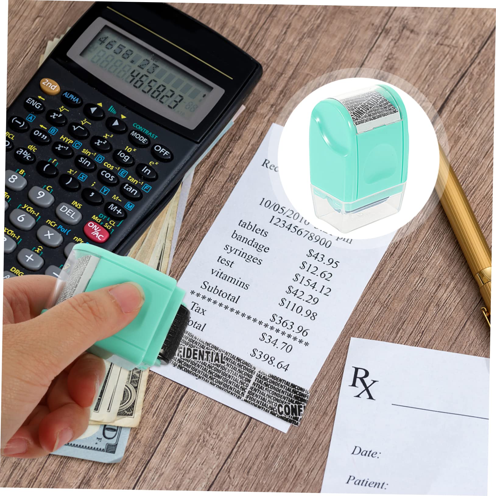 Tofficu 4pezzi Timbro Portatile Multifunzionale Per Privacy Roller Stamp Per Nascondere Dati Sensibili e Identità Strumento Domestico Pratico e Facile Da Usare