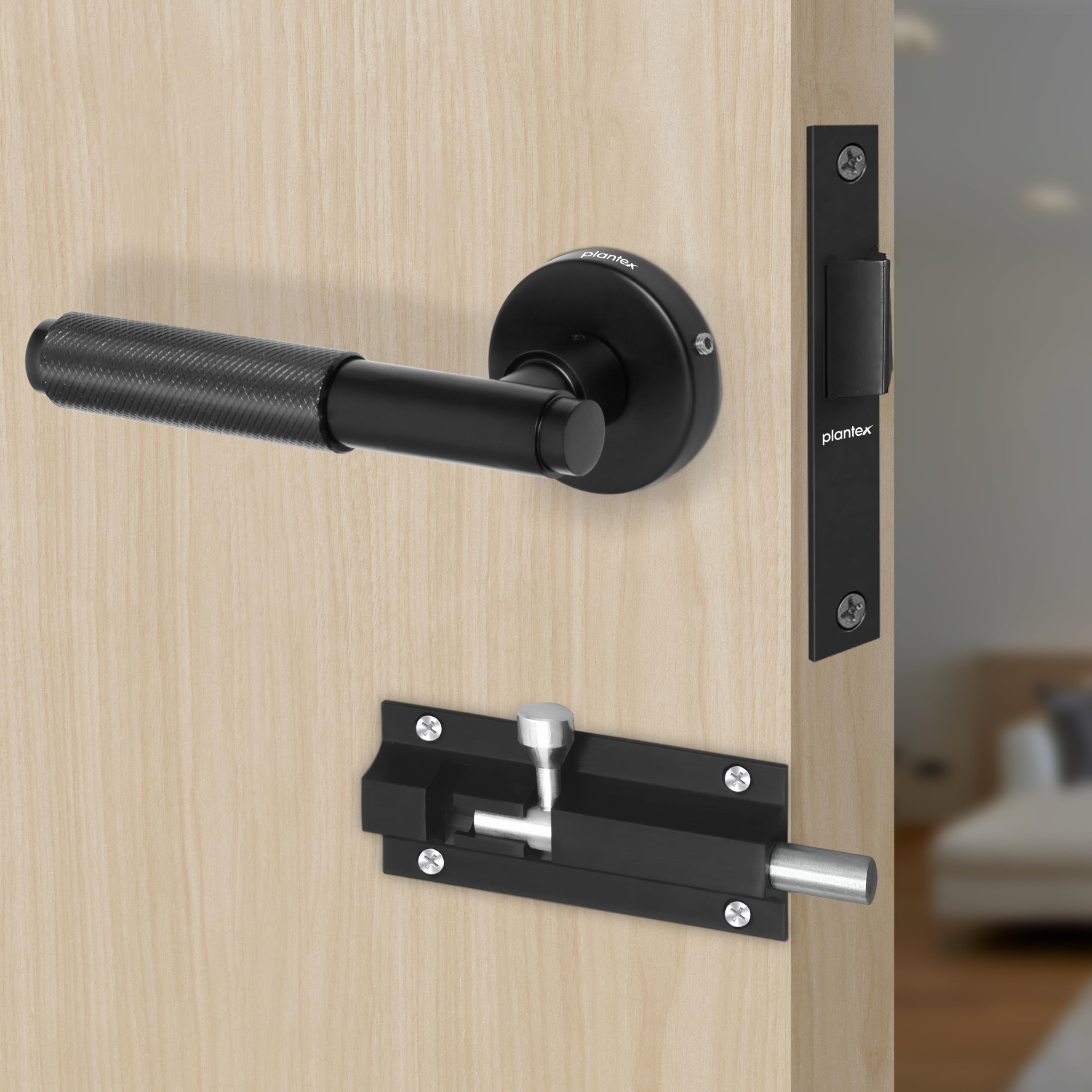Plantex Heavy Duty Door Lock – Bathroom Door Lock/Mortise Keyless Handle Set for Home/Bathroom/Store Room/Balcony/Office with Baby Latch (603 - Brass Antique) — Amazon image 12