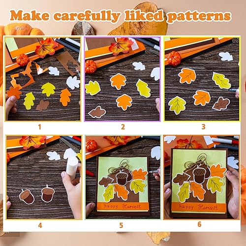 Miniatura 5 de 80 piezas de papel grueso de cartulina temática de otoño, cartulina amarilla naranja para otoño, cosecha de otoño, cosecha de Acción de Gracias,