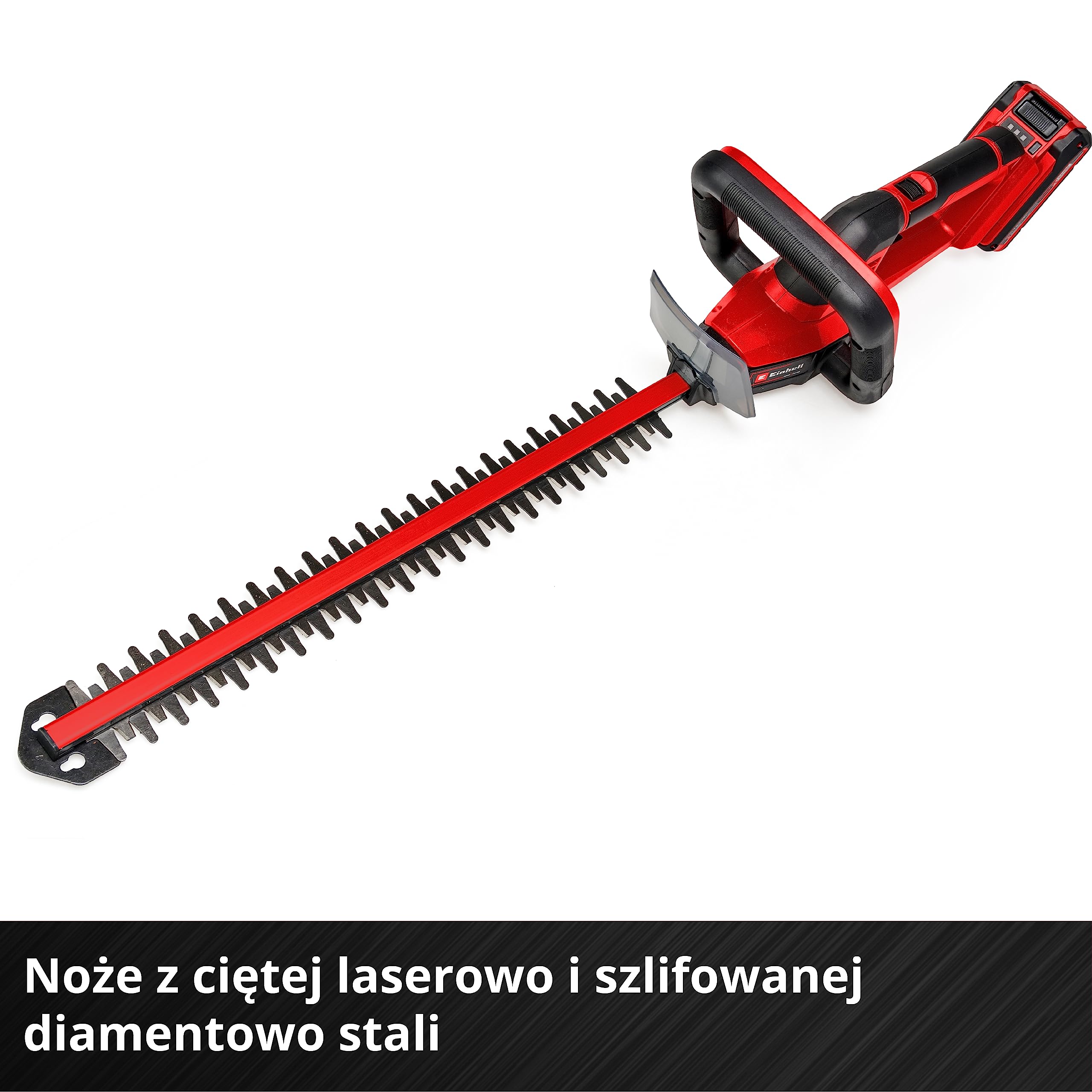Einhell Akumulatorowe nożyce do żywopłotu GC-CH 18/50 Li Solo Power X-Change (Li-Ion, 18 V, metalowa przekładnia, aluminiowa osłona ostrza, z walizką, bez akumulatora i bez ładowarki)