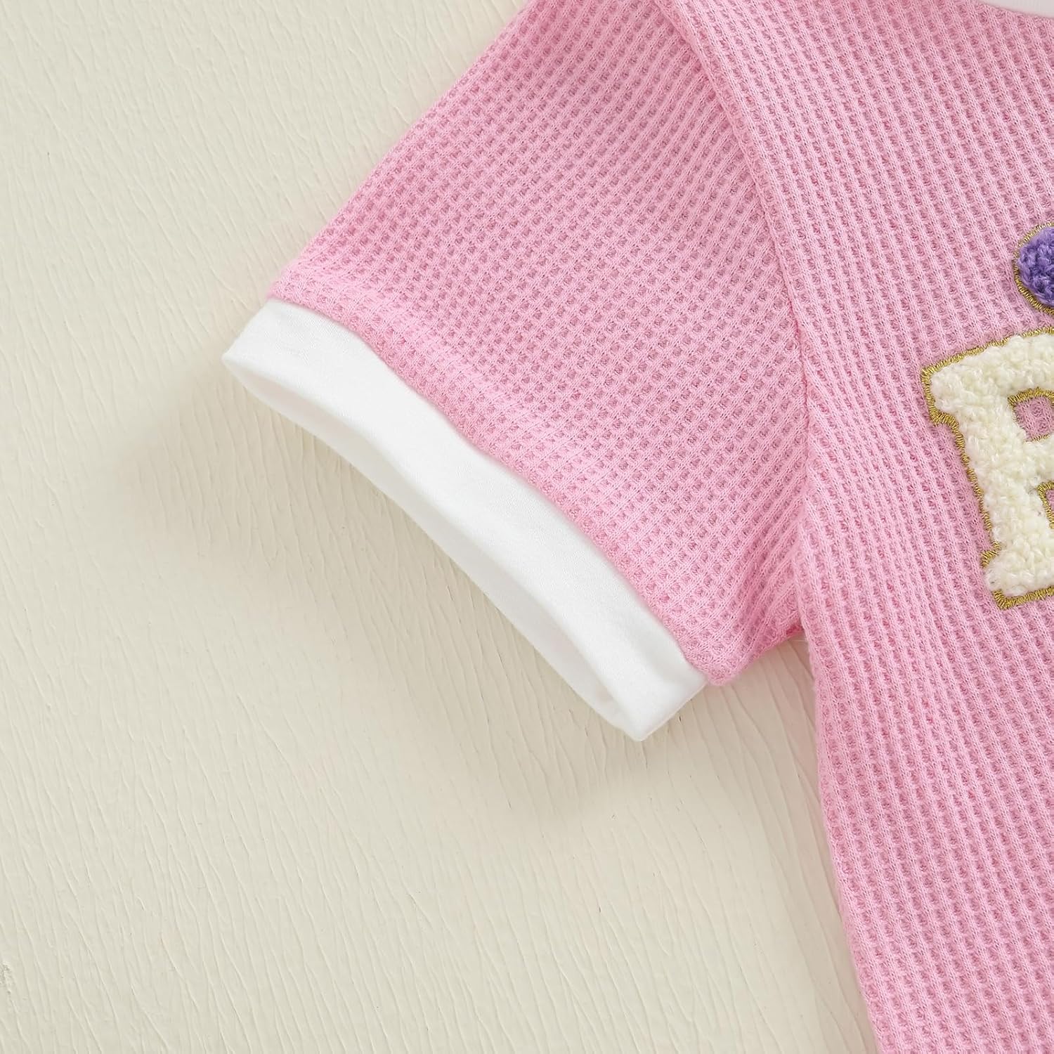 Kayotuas Toddler Baby Girl Birthday Outfit Birthday Girl Shirt Embroidery Short Sleeve T-Shirt Tops Shorts Set Summer Clothes - Image 7