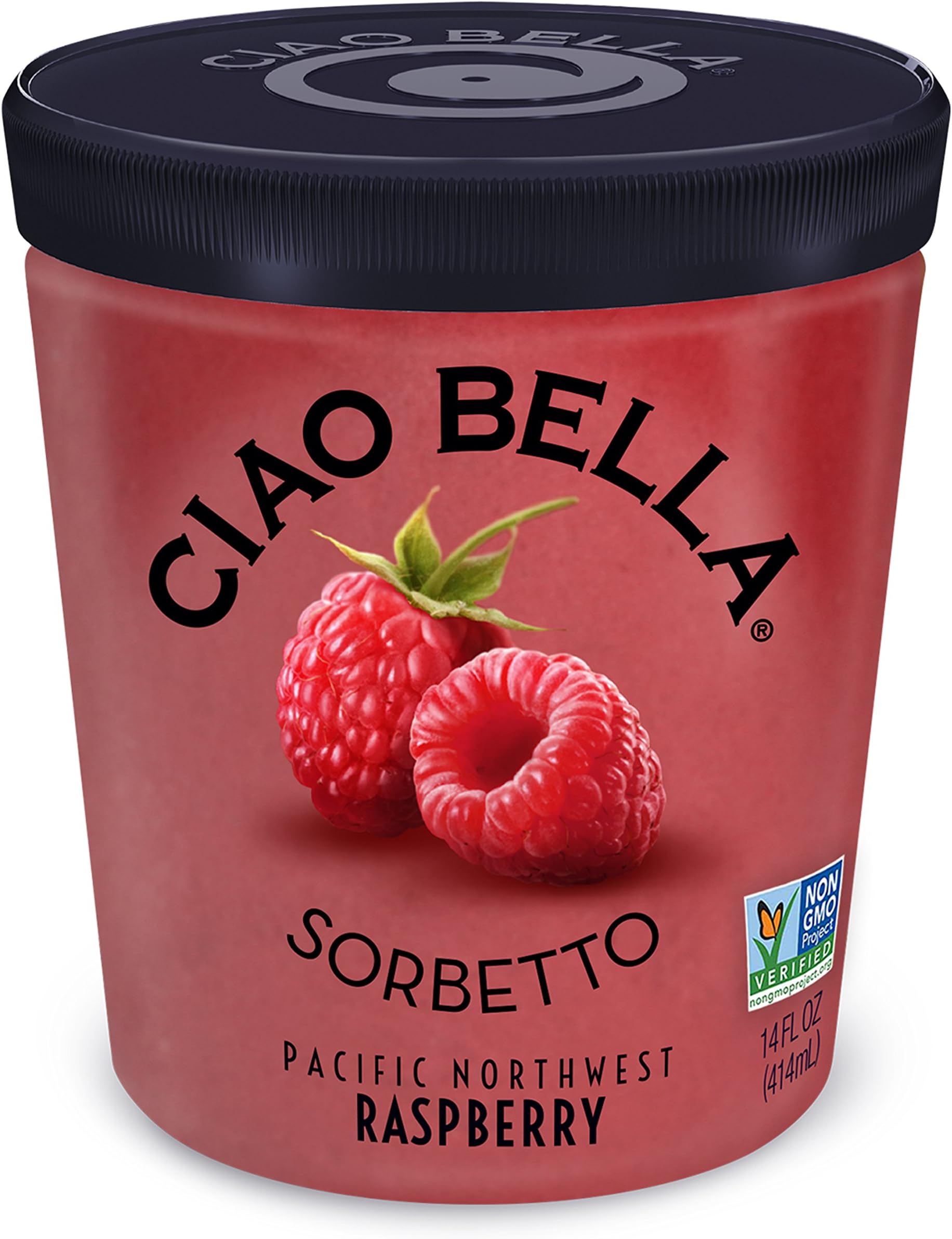 Ciao Bella, Raspberry Sorbet, 14 oz (Frozen)