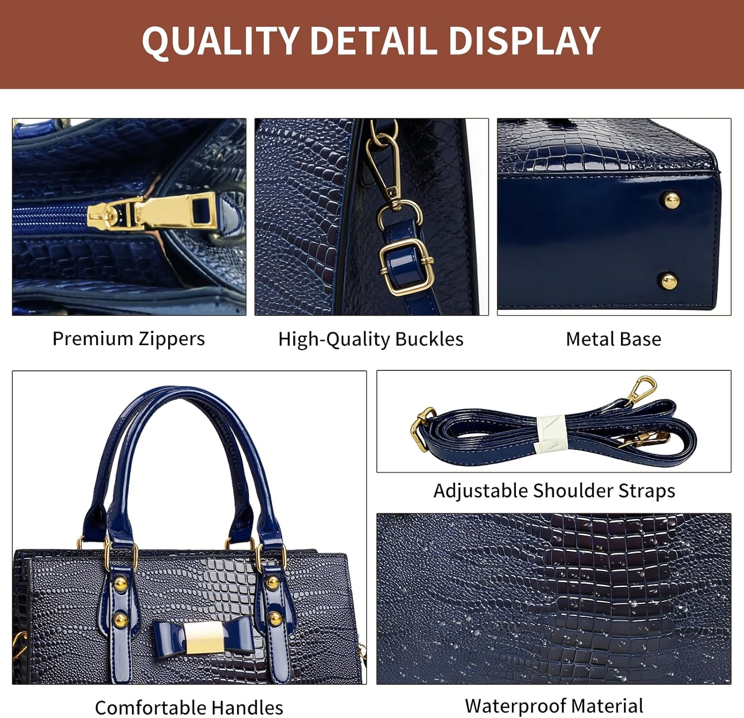 2Pcs Purses and Handbags for Women, Shoulder Top Handle Bags Satchel Purses for Wom... - Image 7