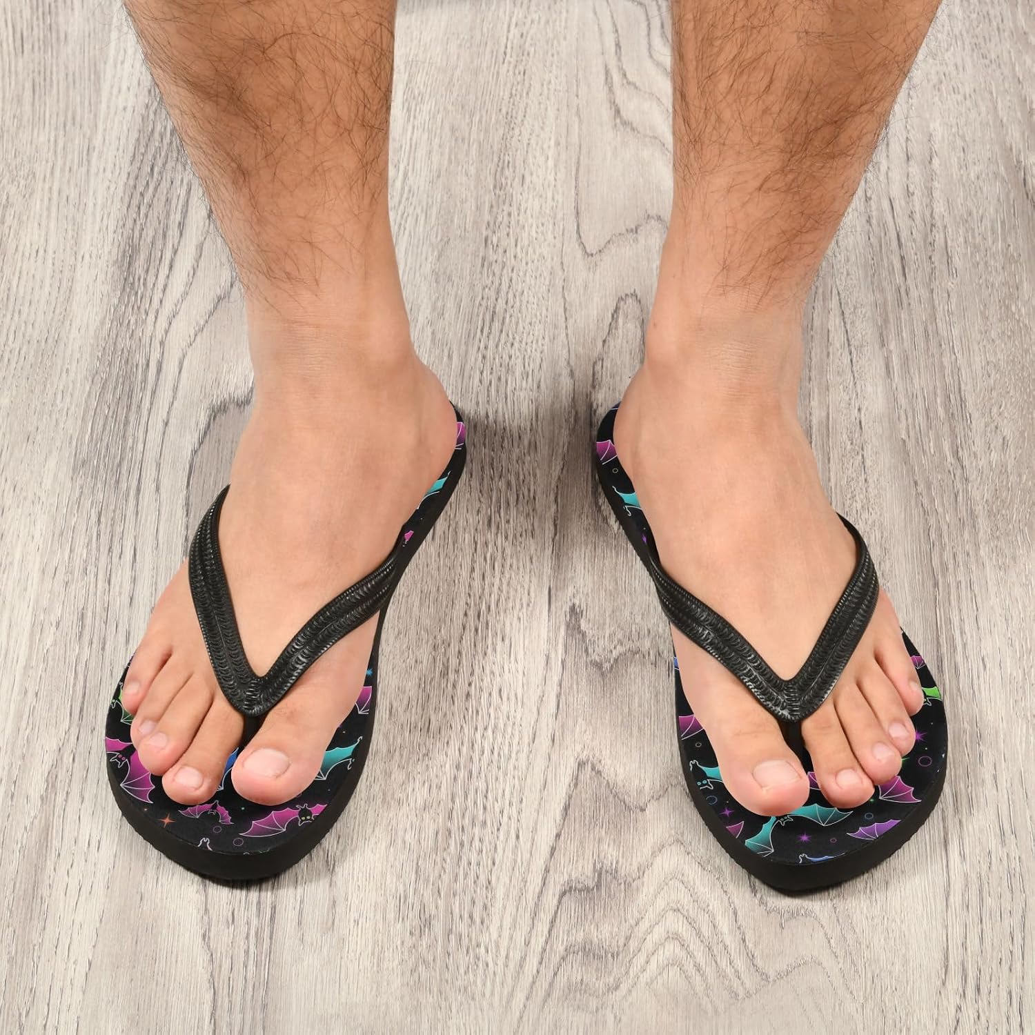 MNSRUU Flip Flops for Women Men Skull Flip Flops Goth Sandals Shower Slippers for Beach XS-XXL