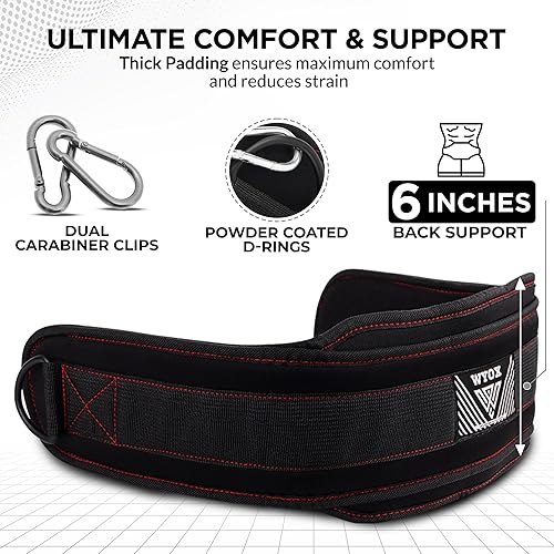 Miniatura 3 de WYOX Cinturón de inmersión para levantamiento de pesas, cinturón de dominadas para hombres y mujeres, cinturón de gimnasio para levantamiento de