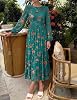 Vestido midi floral de manga larga para invitada de boda de otoño de ZESICA para mujer 3