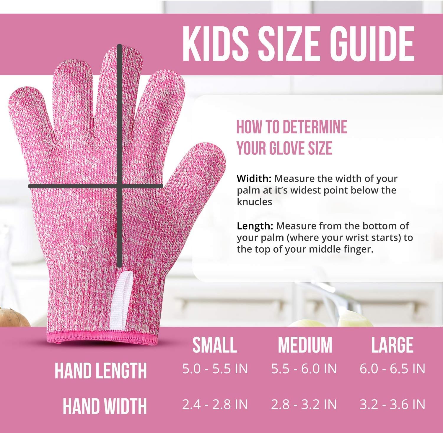 TruChef Kids Cut Resistant Gloves (Ages 4-8) - Maximum Kids Cooking Protection. Safe Hands from Real Kitchen Knives and Tools. Perfect for Oyster Shucking and Whittling. : Everything Else