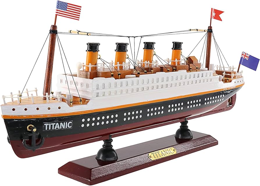 Amazon.com: NAUTIMALL RMS Titanic Model Wooden Cruise Ship Model