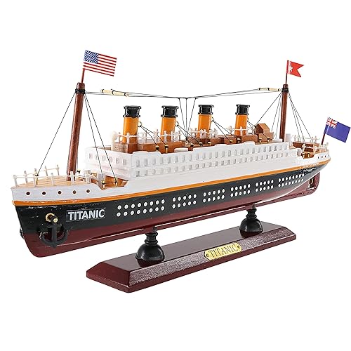 NAUTIMALL RMS Titanic Model Wooden Cruise Ship Model 14" Fully