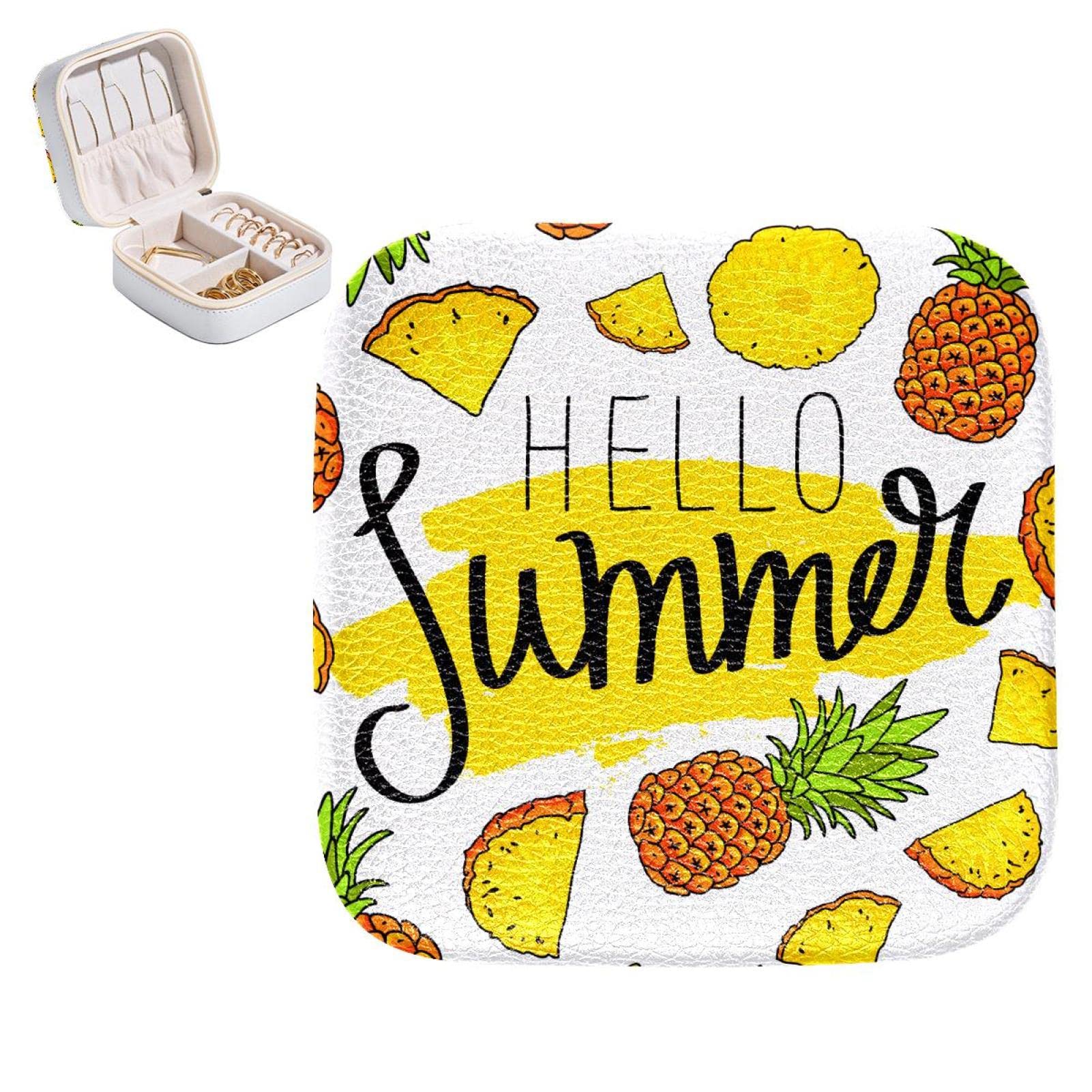 Boîte à bijoux Ananas pour vos vacances | Organiseur de voyage tropical