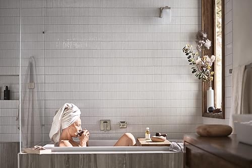 Miniatura 7 de Moen WTS911BN - Grifo de bañera de alto flujo de 90 grados con alcance de boquilla de 10 pulgadas, níquel cepillado