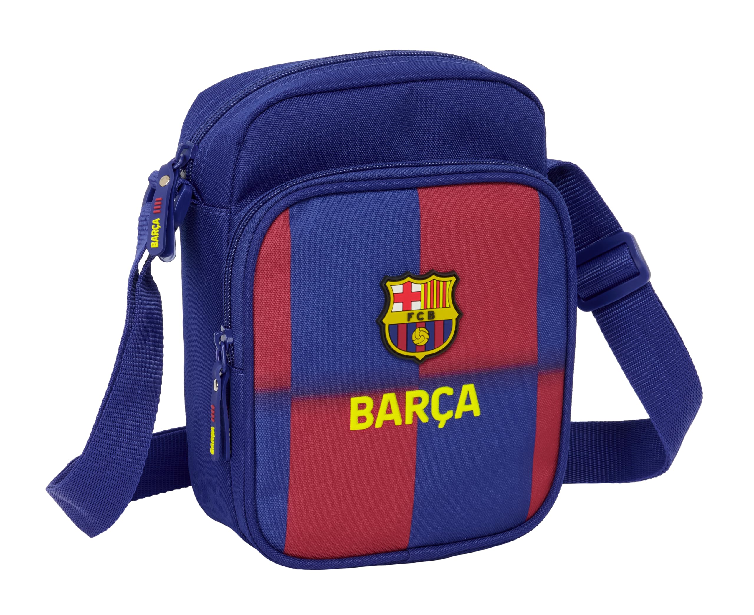 safta 1° KIT FC BARCELONA 25/26 - Borsa a tracolla con tasca esterna, valigetta, borsa a tracolla, comoda e versatile, qualità e resistenza, 16x6x22 cm