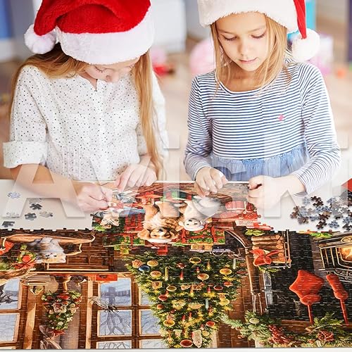 Miniatura 6 de Calendario de Adviento de Navidad 2023 - Rompecabezas de 1000 piezas para niños y adultos, 24 cajas de rompecabezas de calendario de cuenta