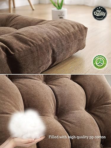 Miniatura 3 de Cojines redondos bohemios de 22 x 22 pulgadas, de lino y algodón suave, estilo bohemio, para yoga, mandala, meditación, tatami, cojín de suelo para