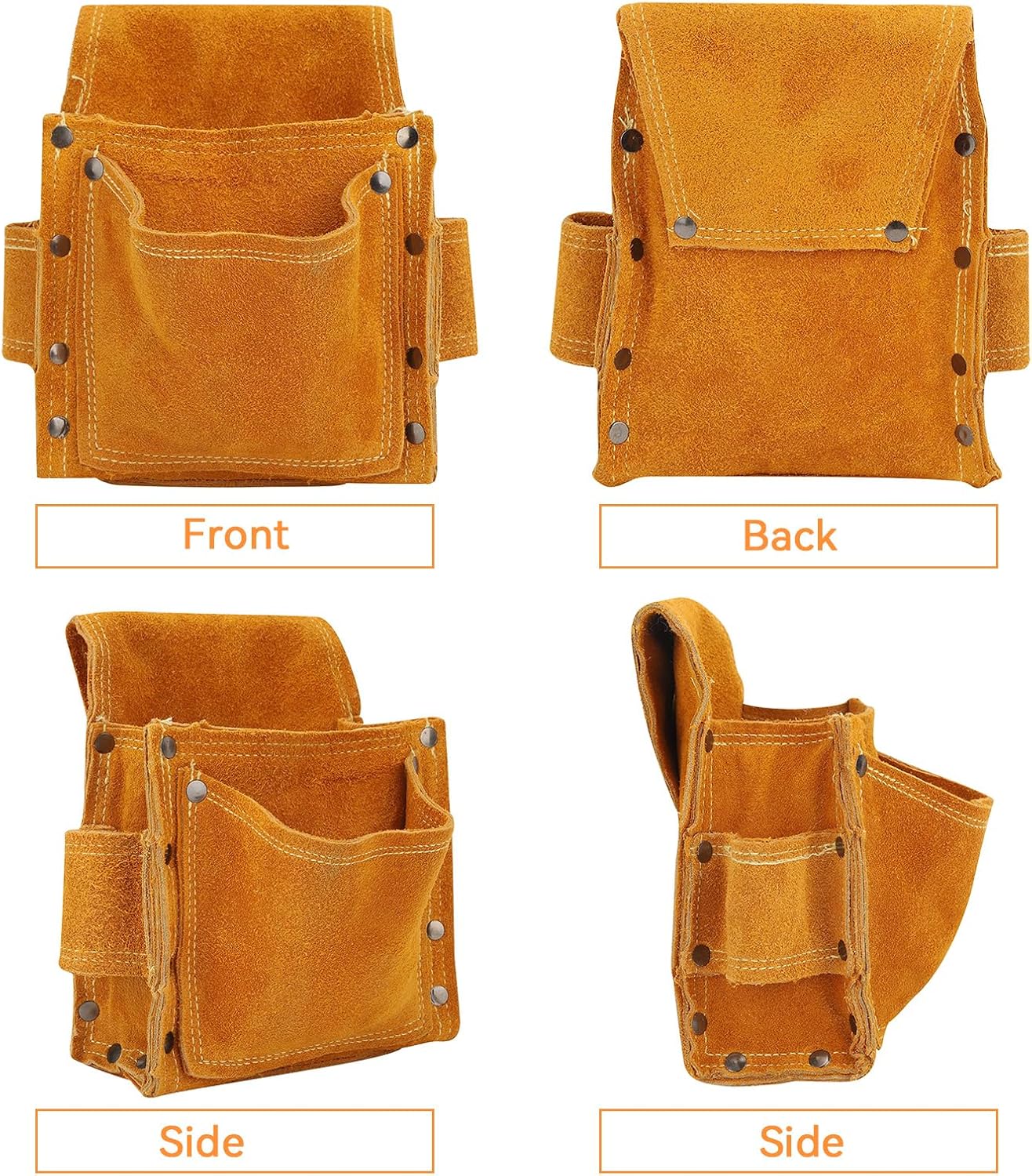 Pocket Tool Pouch Leather Electrician Tool Pouch Multifunctional Tool Bag Hardware Tool Belt Pouches
