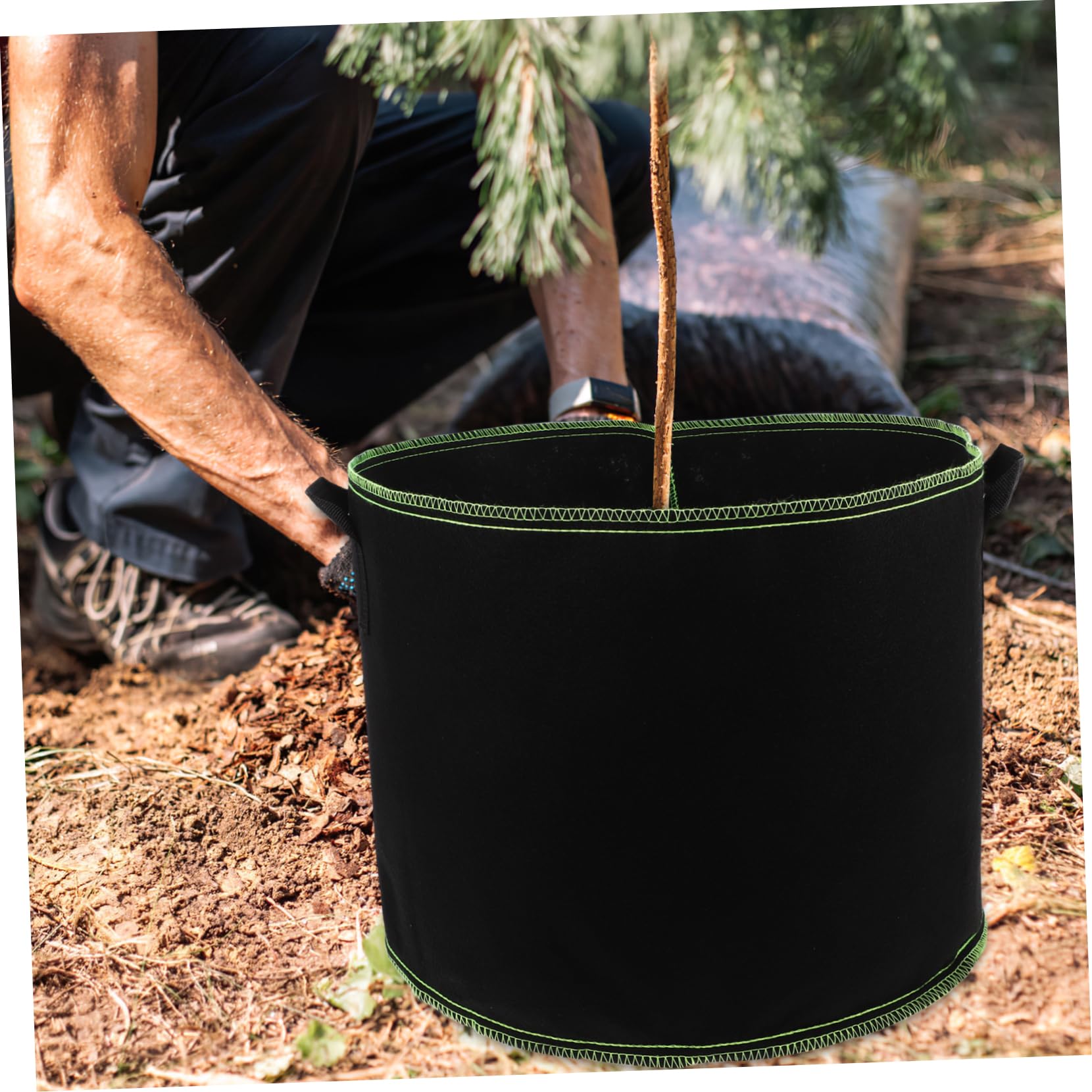 Hemobllo 5pièces Sacs De Culture pour Plantes Sacs De Plantation Tissu Non Tissé Épais pour Pommes De Terre Et Légumes