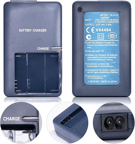 Miniatura 4 de CB-2LVE CB-2LV Cargador de batería rápido para Canon NB-4L Batería Compatible Canon PowerShot ELPH 100 HS,300 HS,330 HS,SD400,SD600,SD750,SD780