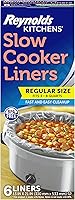 Reynolds Kitchens Slow Cooker Liners, Regular 3-8 Qt Fit, 6 Pack - BPA-Free Bags for Effortless Cleanup