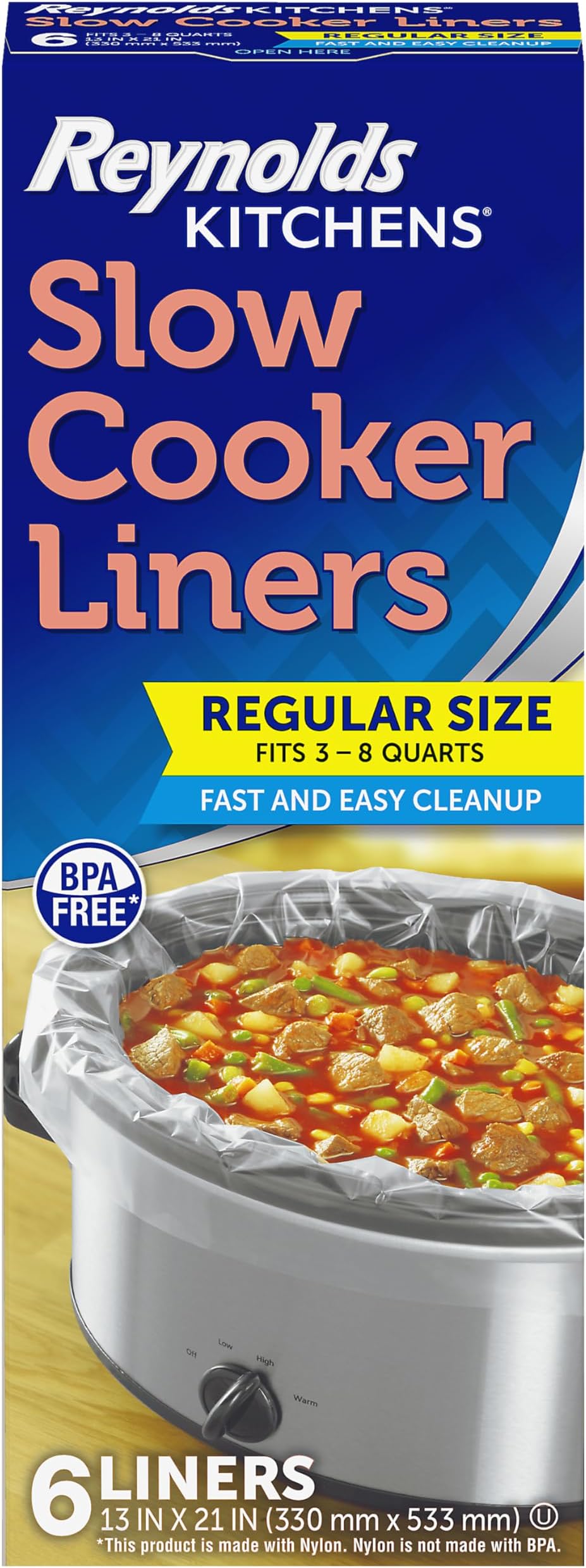 Reynolds Slow Cooker Liners, 6 Count