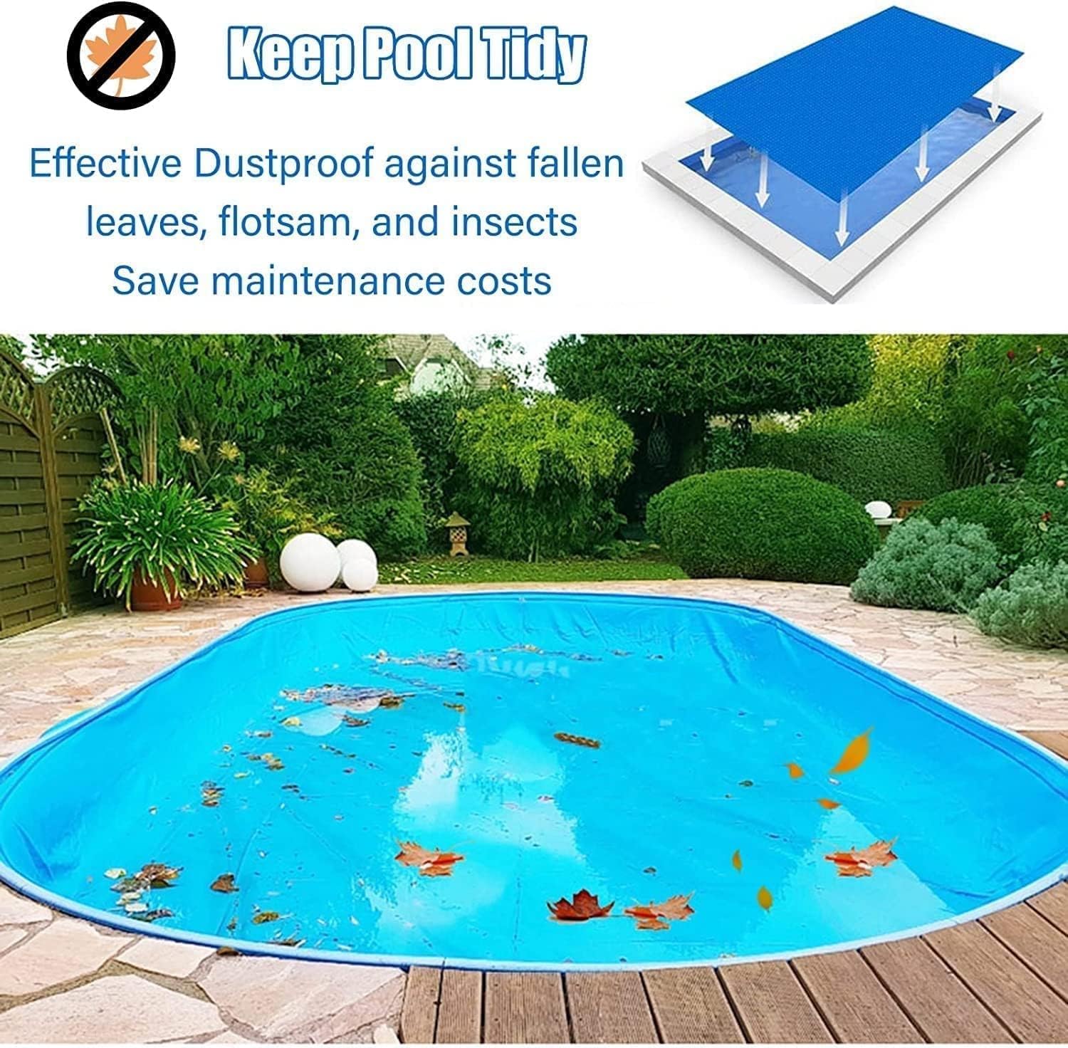 Generic バブルソーラーカバー 3フィート/6フィート/10フィート/13フィート/16フィート/20フィート/26フィート幅直角防塵スイミン