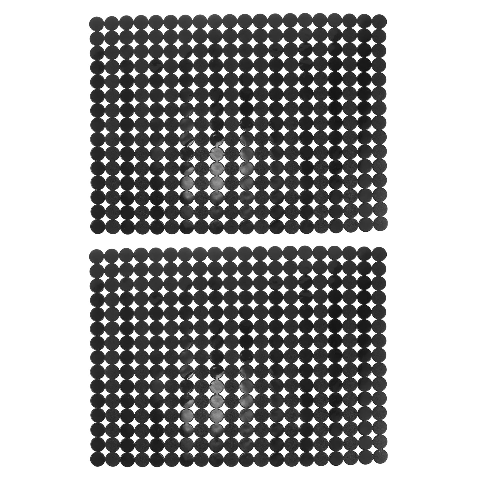 Alfombrillas de cocina Artibetter para encimera, base protectora de PVC negro, 2 unidades