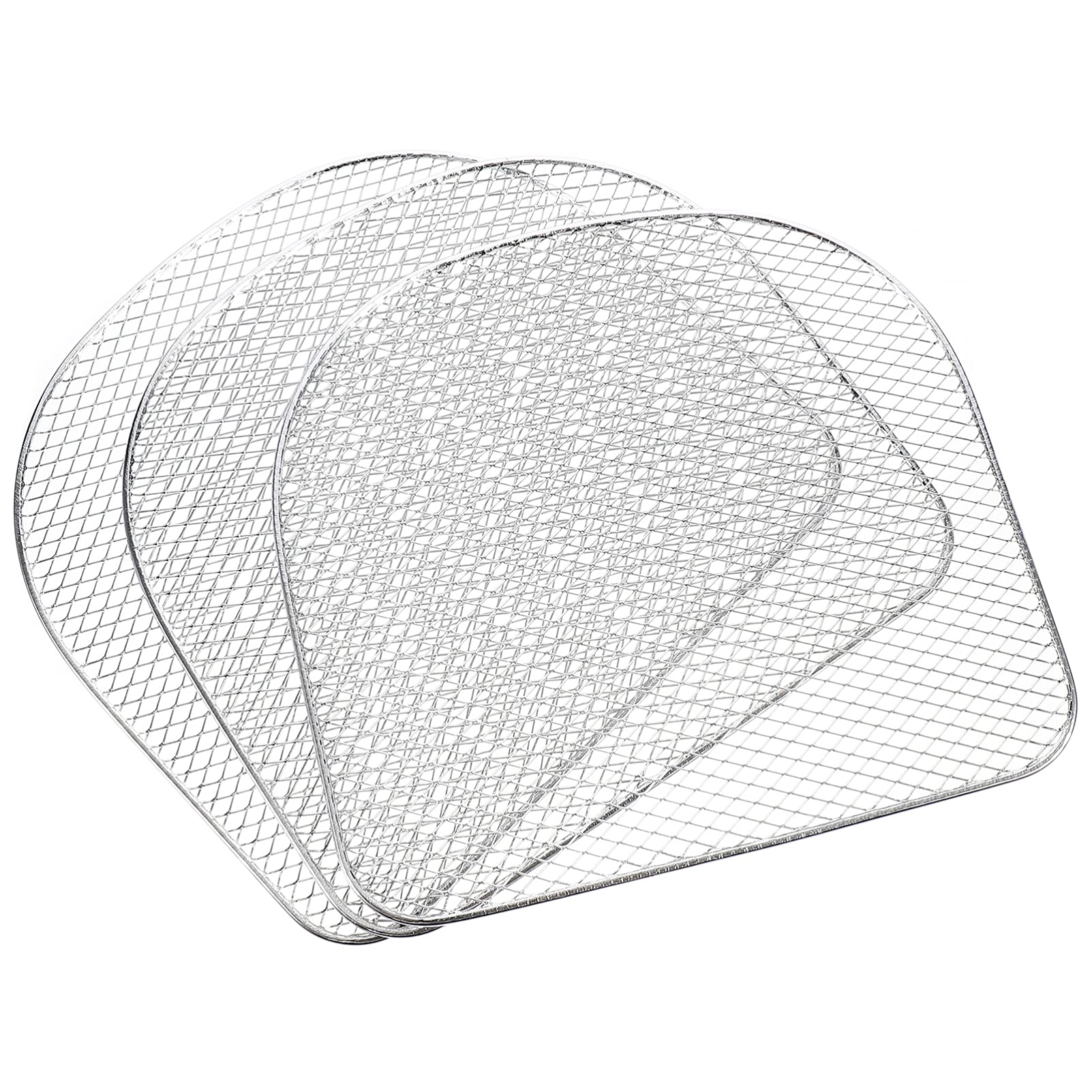 Rete Essiccazione per Friggitrice ad Aria 3 Pezzi Inox Bianco