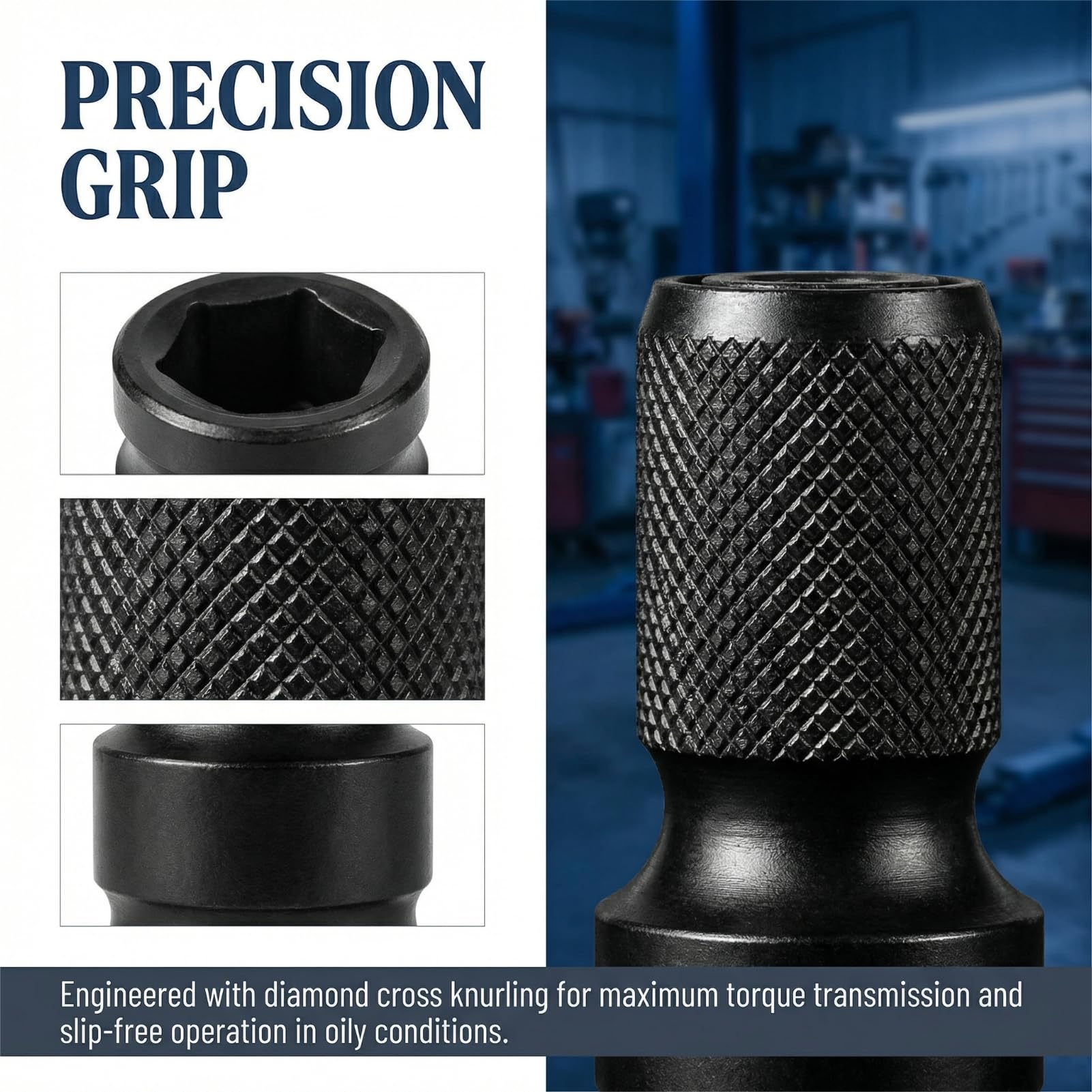 2 PCS 1/2" Square Drive to 1/4" Hex Socket Adapter for Impact & Air Wrench — Amazon image 6