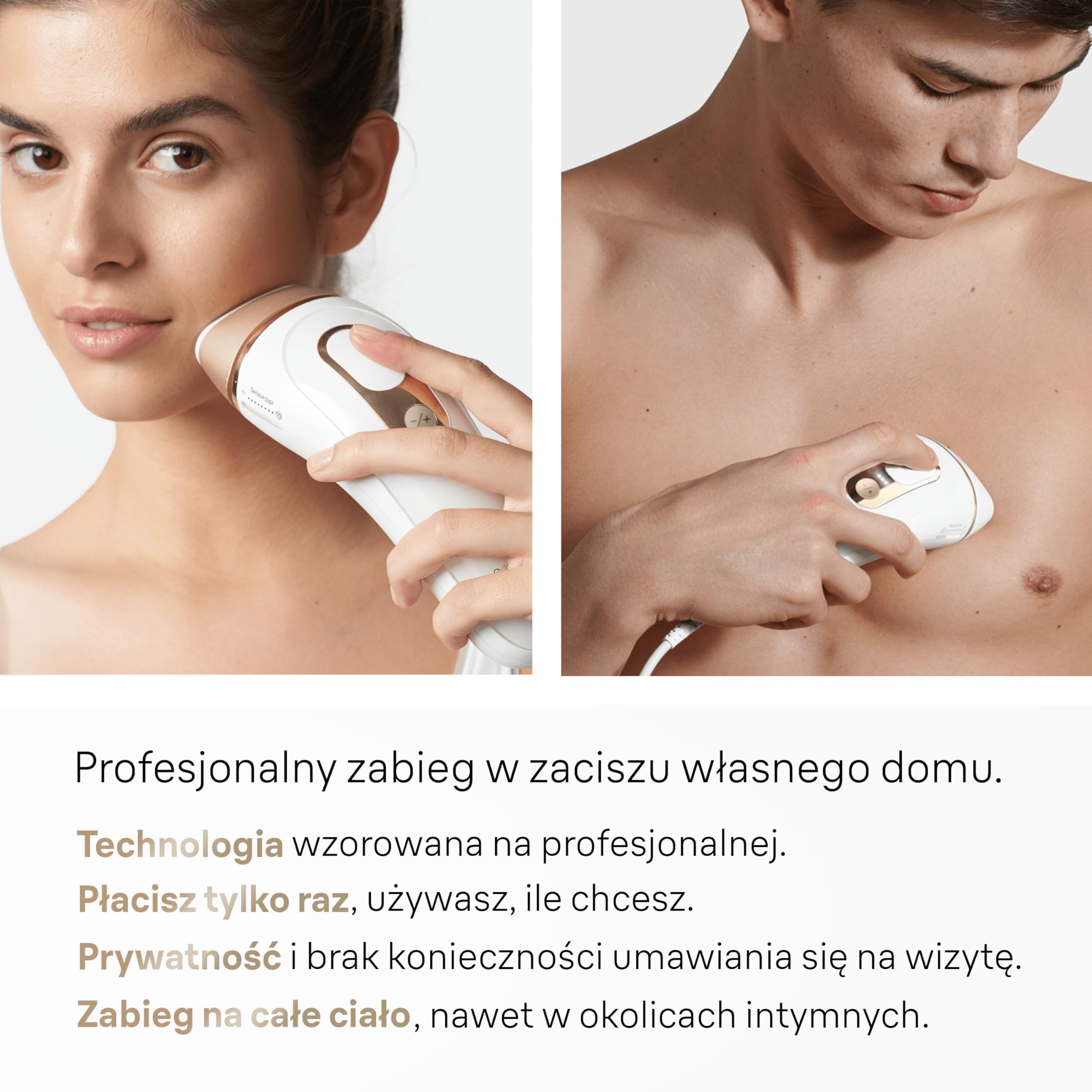 Braun Silk-Expert Pro 5 PL5356 IPL, usuwania owłosienia w warunkach domowych, alternatywa dla depilacji laserowej, w zestawie saszetka, golarka Venus, 4 głowice, prezent dla kobiet, biały/złoty