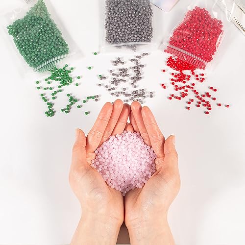 Miniatura 4 de Novborcz Briolette - Cuentas de porcelana de 0.157 in para hacer joyas, 1000 cuentas espaciadoras de cristal para pulseras, accesorios de collar