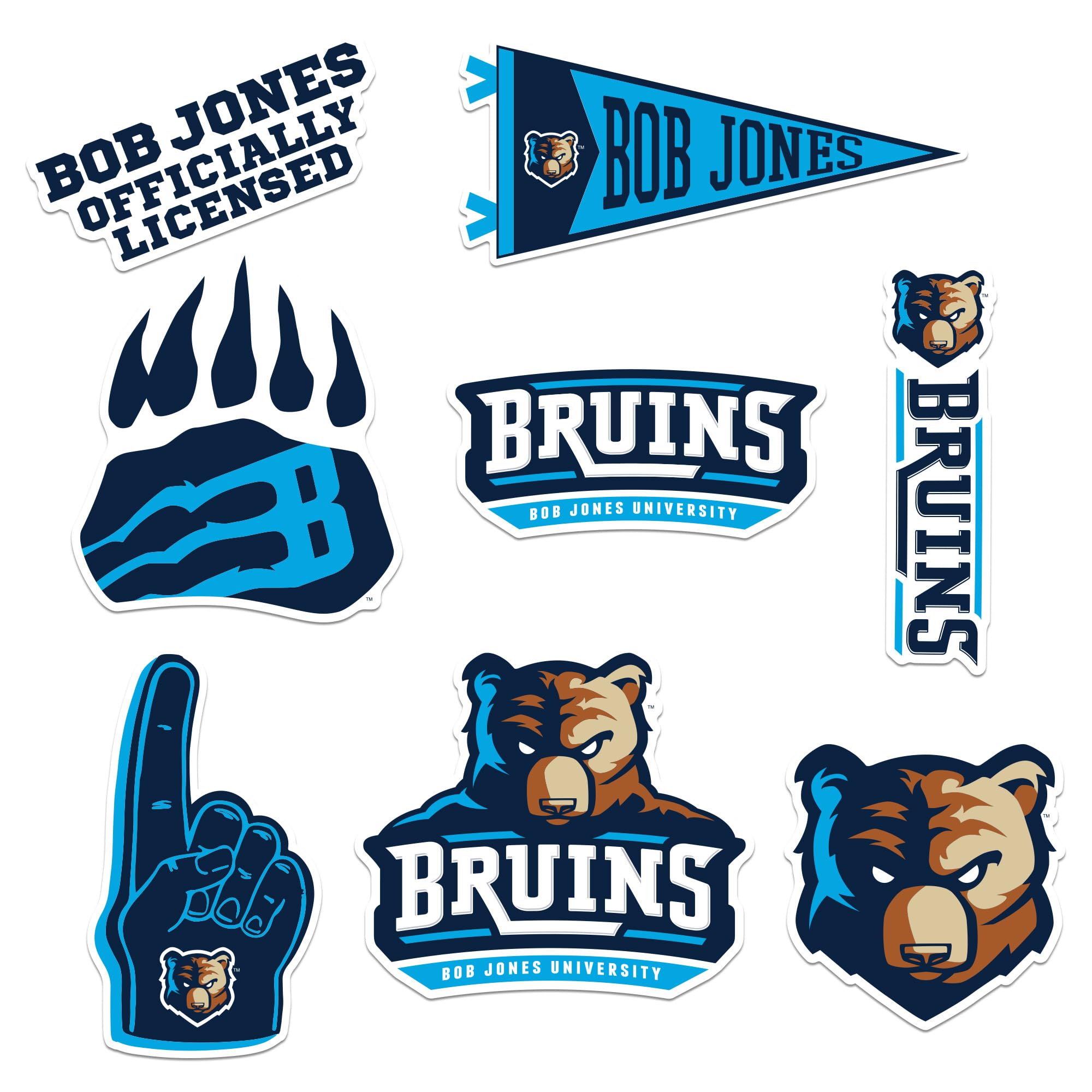 Bob Jones University 7 Vinyl Stickers Waterproof Die-Cut Decals Laptop Car