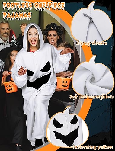 Miniatura 2 de Shinymoon Disfraz de calabaza para adulto, disfraz de calabaza de Halloween, pijamas de calabaza para hombre y mujer, disfraz de calabaza Jack O