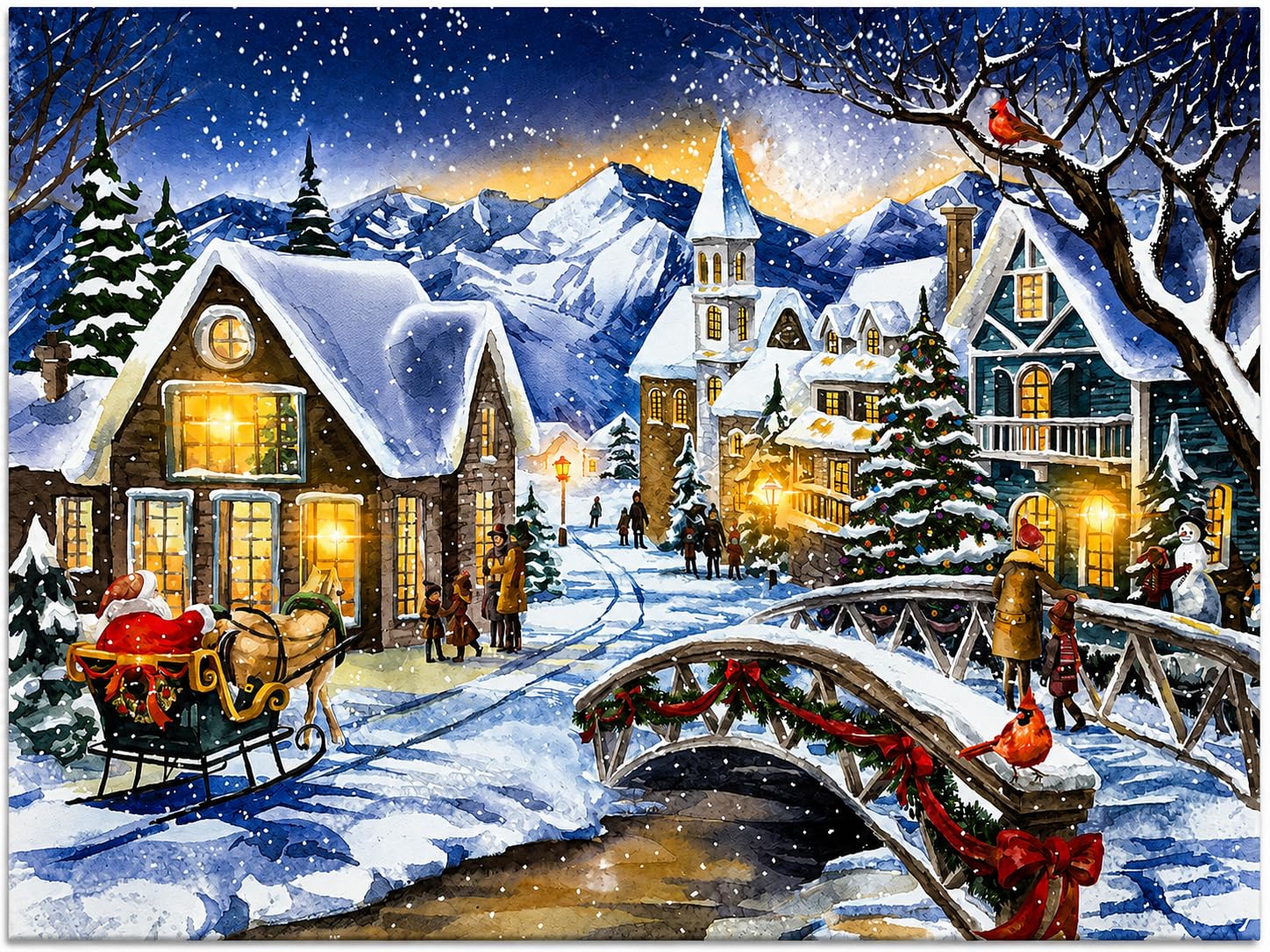 Amazon.com: BANBERRY DESIGNS Christmas LED Canvas Wall Art
