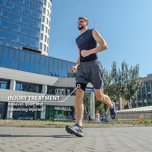 Miniatura 6 de Zensah Manga de compresión para muslos, soporte para isquiotibiales, envoltura cuádruple para hombres y mujeres, ideal para correr, deportes,