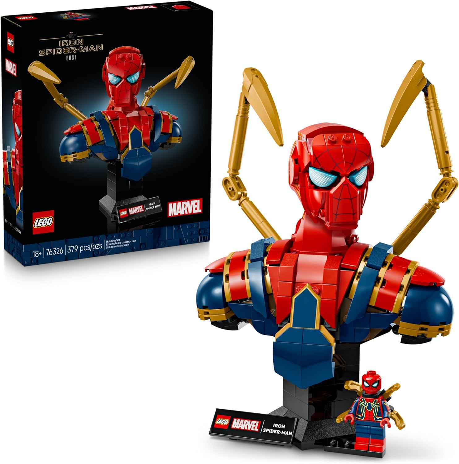 LEGO Marvel Iron Spider-Man Bust Collectible -...
