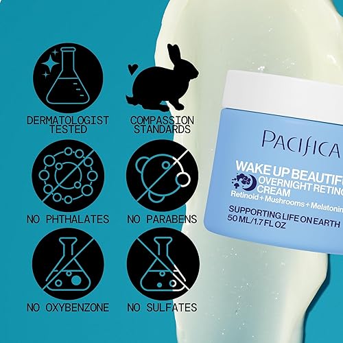 Miniatura 5 de Pacifica Beauty Wake Up Beautiful Crema facial retinoide durante la noche hidratante para pieles secas y envejecidas suave para pieles sensibles