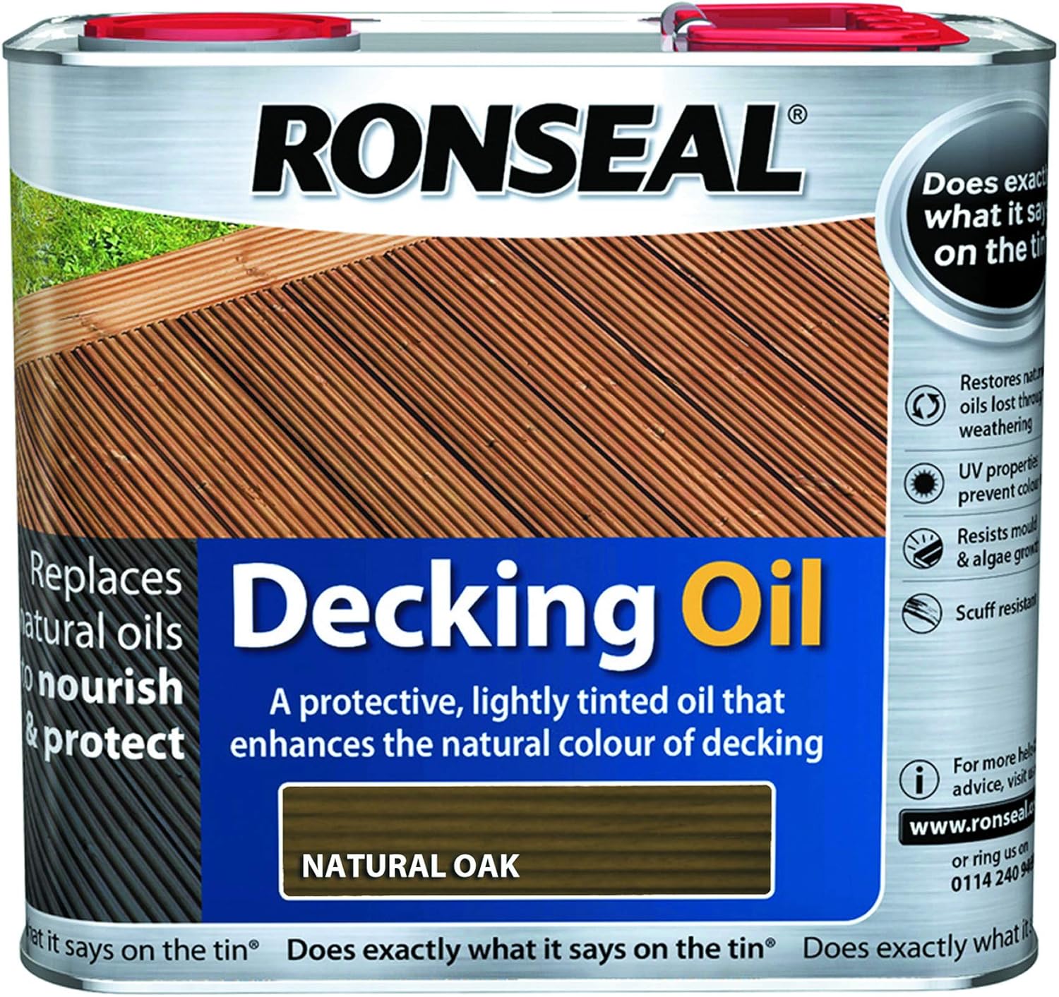 Ronseal Decking Oil Natural Oak 2.5L Amazon.co.uk DIY & Tools