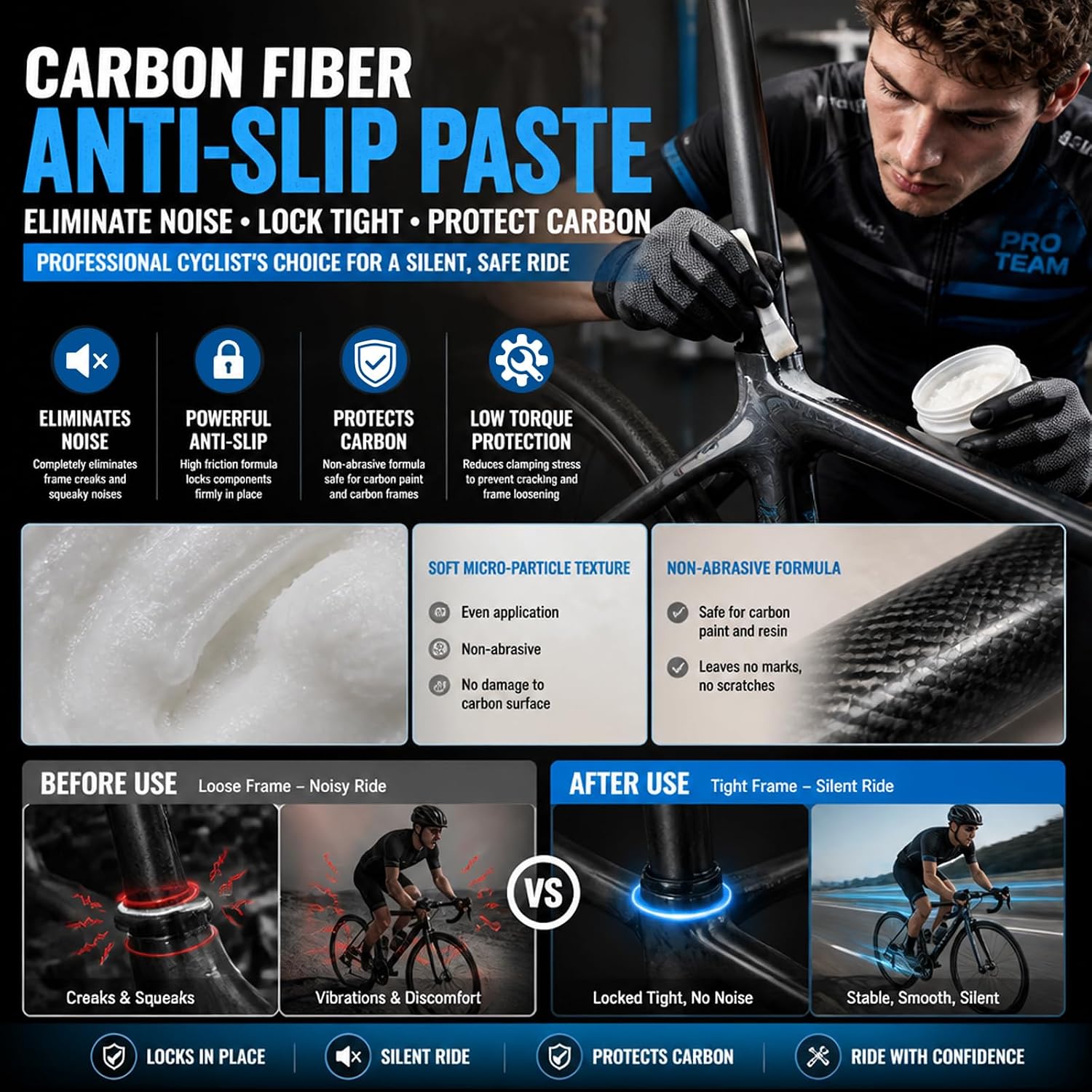 Carbon Paste, Carbon Assembly Paste, Fiber Grip, 1 Pack, 3.5 oz