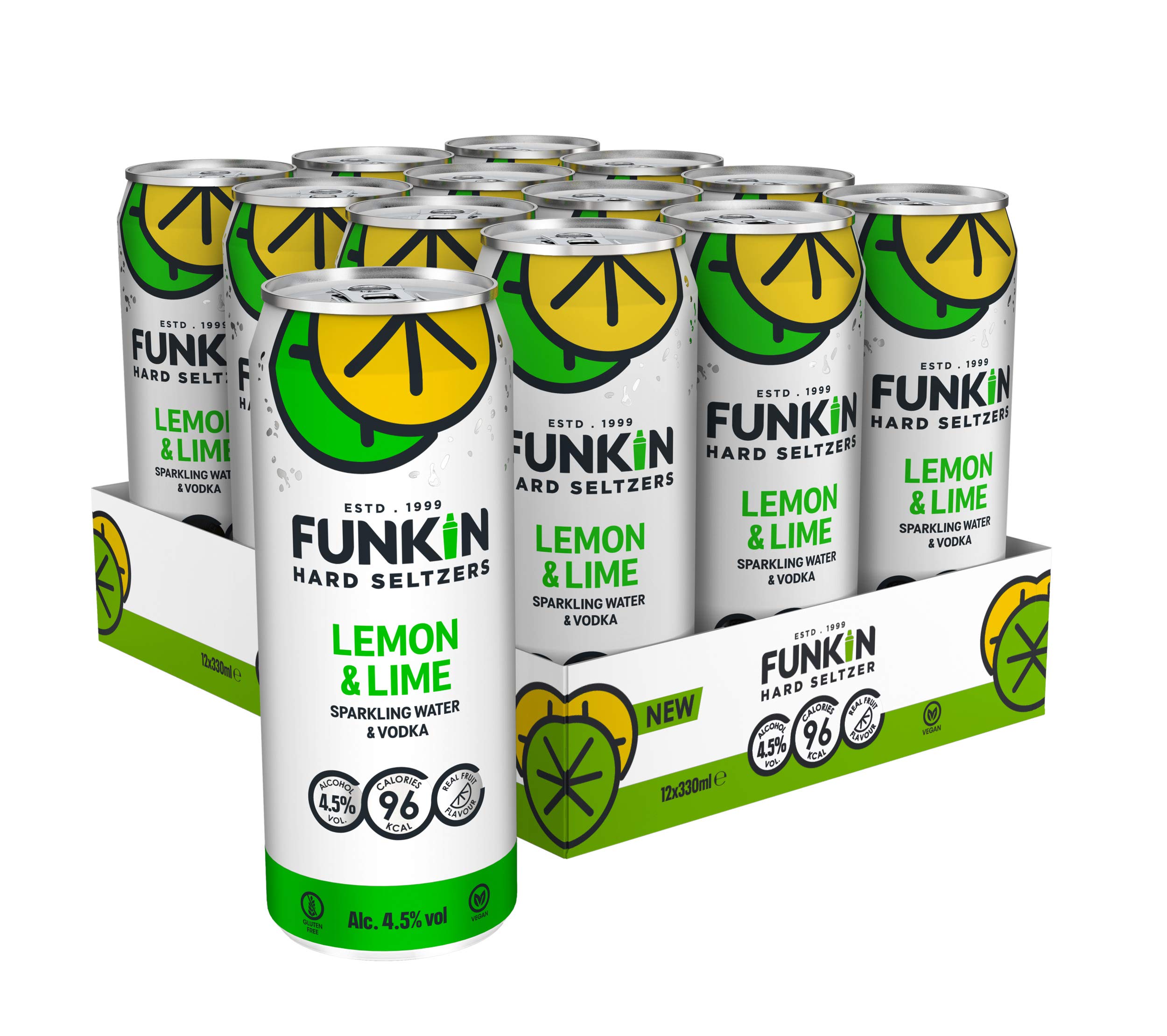 Funkin Hard Seltzer Alcoholic Sparkling Water No Artificial