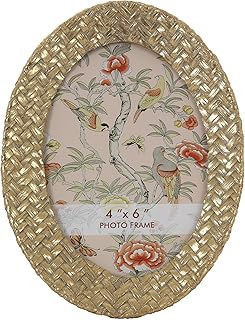Desklens Gold Vintage Oval Picture Frame 4x6 inch, Victorian Decor Antique Ornate Picture Frame, Retro Decorative Tabletop...